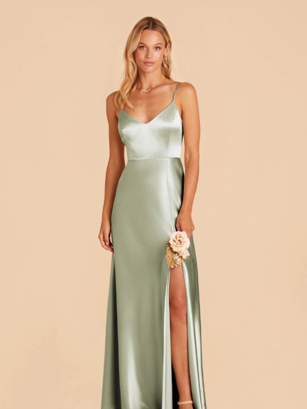 Jay Dress Satin Sage by Birdy Grey